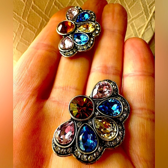 Jewelmint Peacock Earrings - Picture 2 of 10